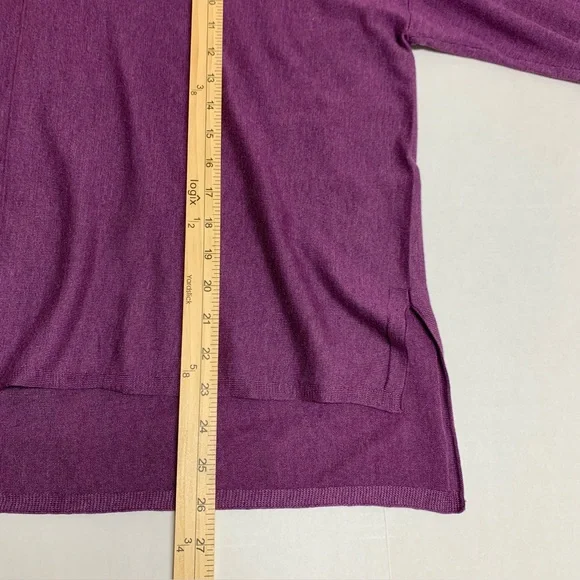 Eileen Fisher Purple Cotton Silk Blend Oversized Sweater Top Sz L Laggenlook - Picture 10 of 10